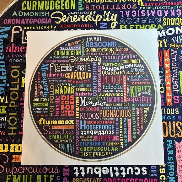 🧩 500 piece eeboo Round puzzle “100 Great Words”. Quality. Fun. Poster. Complete - Picture 4 of 12